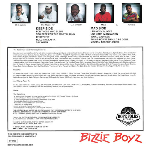 Bizzie Boyz - Droppin' It (Reissue LP) [Dope Folks Records 2021]