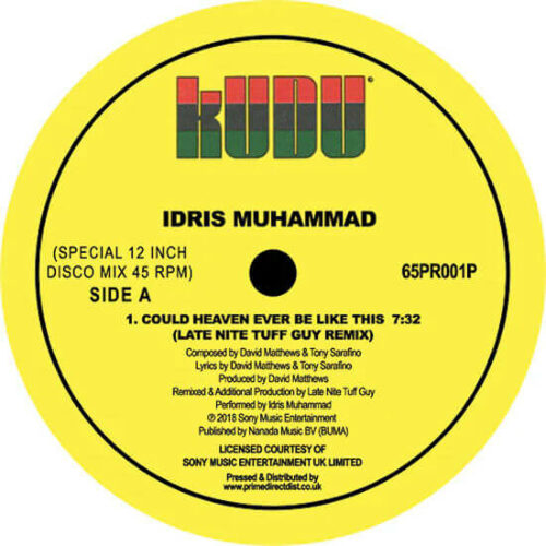 Idris Muhammad - Could Heaven Ever Be Like This (Remix) (12" Reissue) [Kudu 65PR001P]